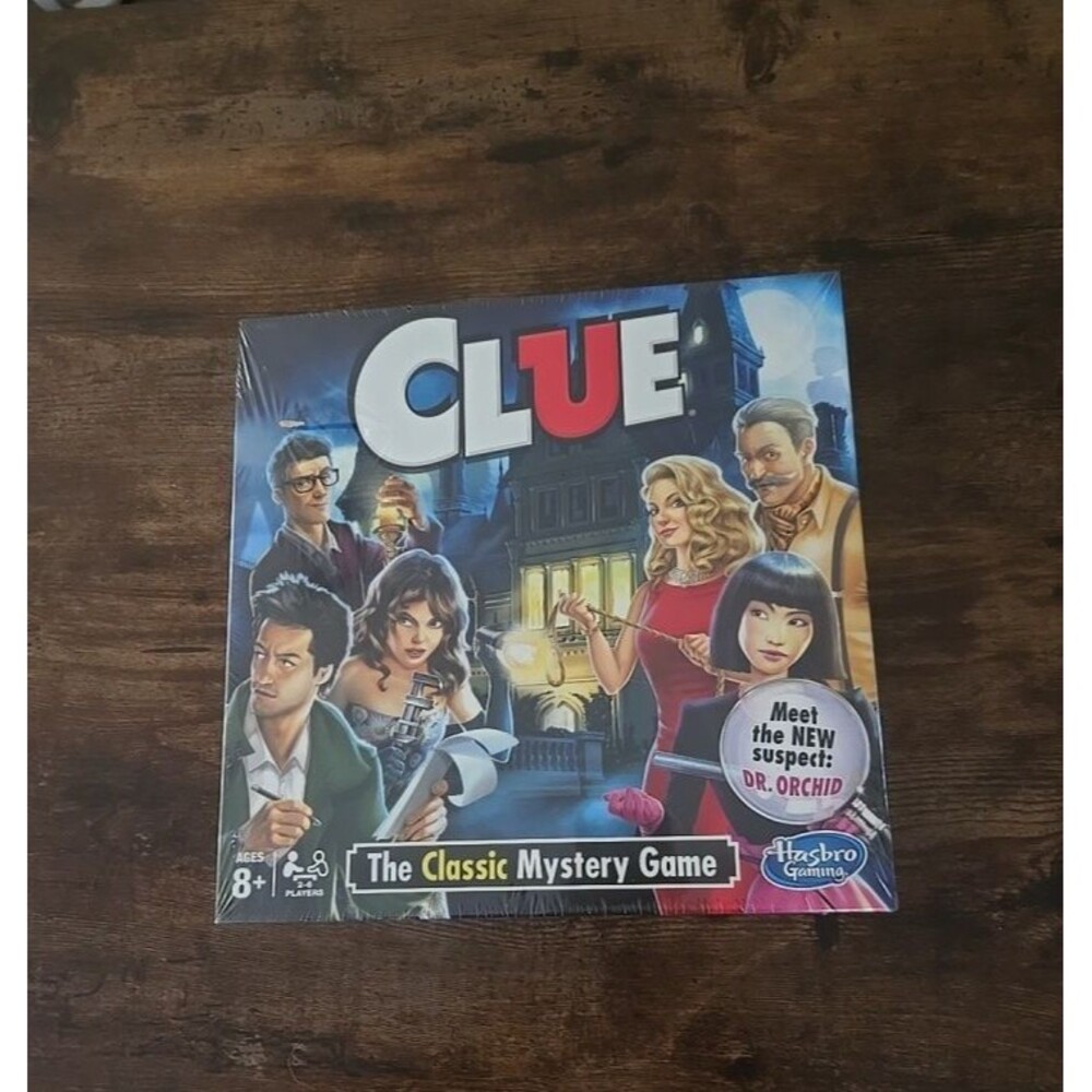 Clue 2015 The Classic Mystery Board Game by Hasbro- New Suspect Dr Orchid Sealed